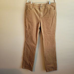 St. John's Bay Women's Straight Leg Corduroy Pants, size 16, Honey Brown